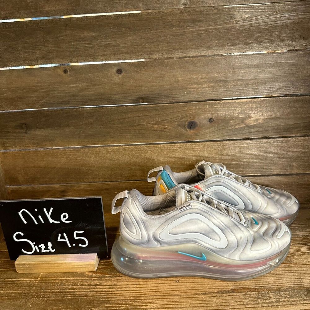 Big Kids Nike Air Max 720 Low Geology Gray Running Shoes Sneakers Size 4.5 Y GUC - Picture 1 of 7